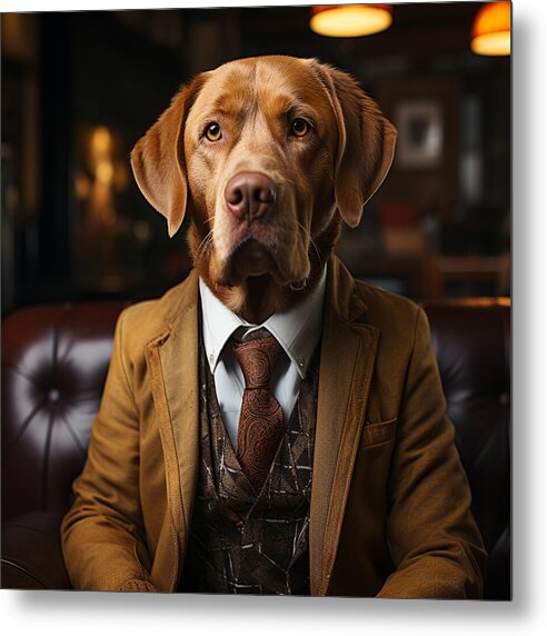 Formal Fido - Metal Print