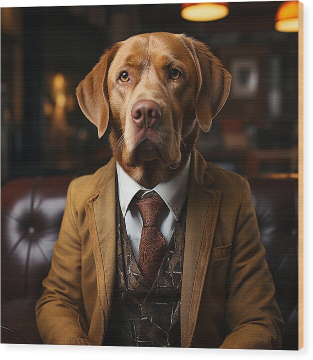 Formal Fido - Wood Print