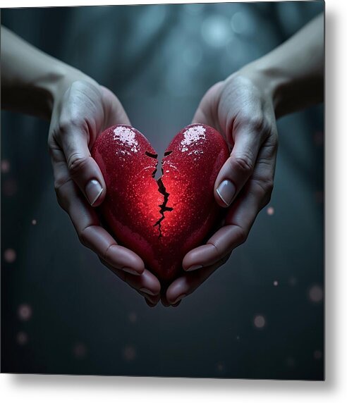 Fractured Love - Metal Print