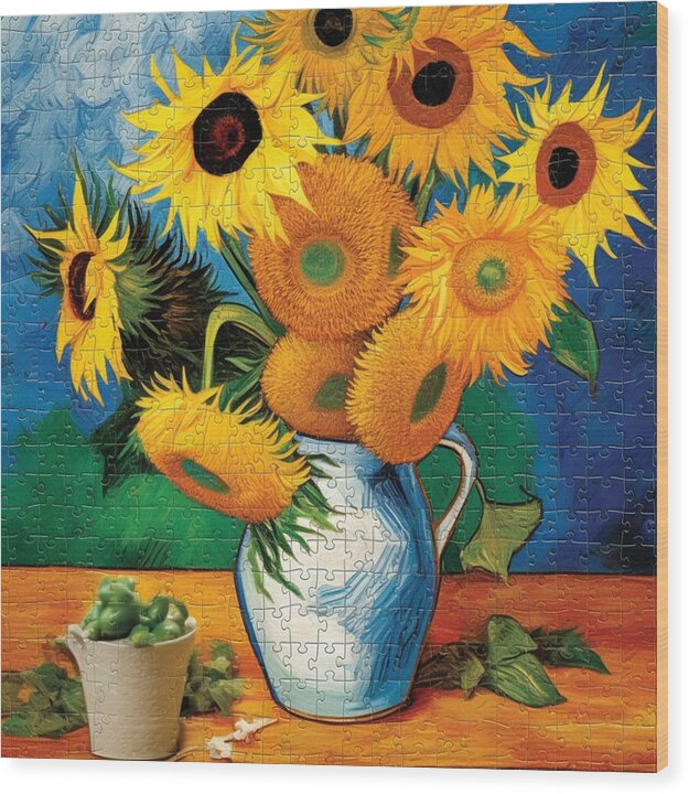 Fragmented Blossom - Wood Print