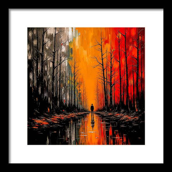 Frost and Fire - Framed Print