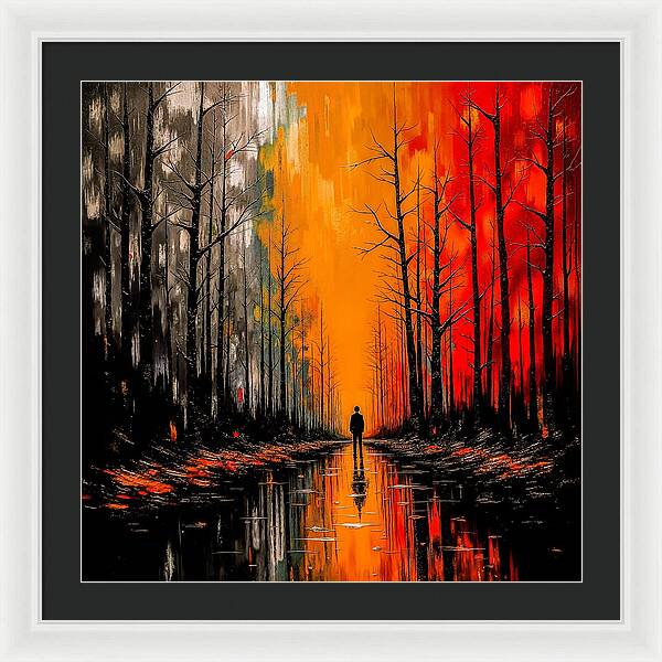 Frost and Fire - Framed Print