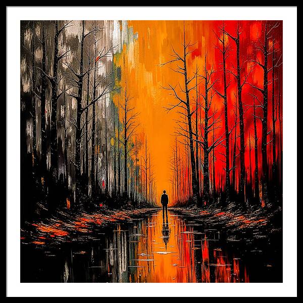 Frost and Fire - Framed Print