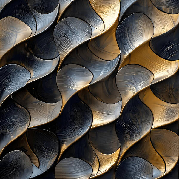 Gilded Waves - Art Print