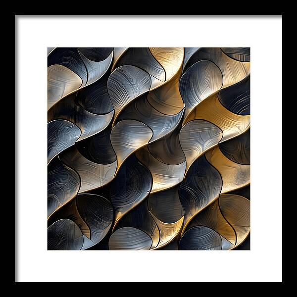 Gilded Waves - Framed Print