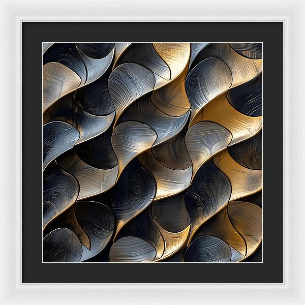 Gilded Waves - Framed Print