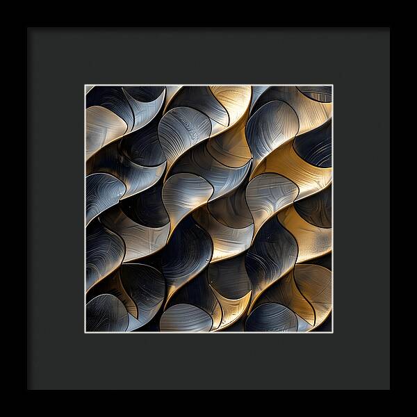 Gilded Waves - Framed Print