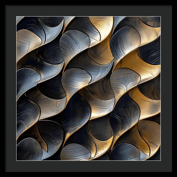 Gilded Waves - Framed Print