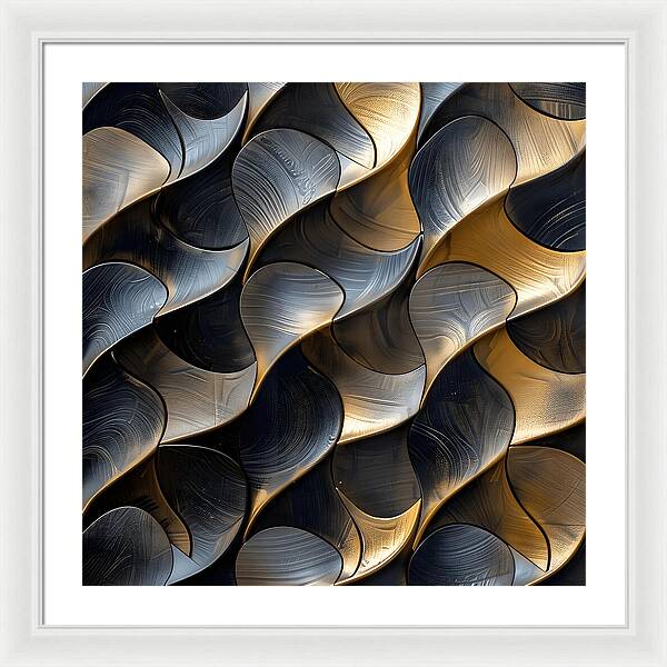 Gilded Waves - Framed Print