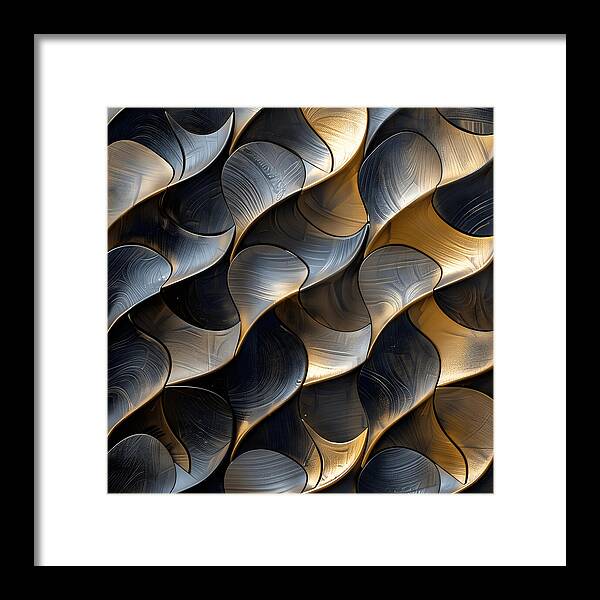 Gilded Waves - Framed Print
