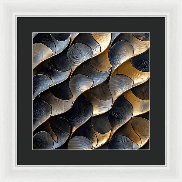 Gilded Waves - Framed Print