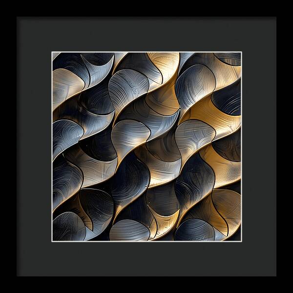 Gilded Waves - Framed Print