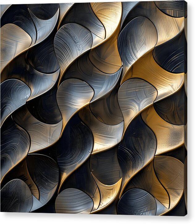 Gilded Waves - Acrylic Print