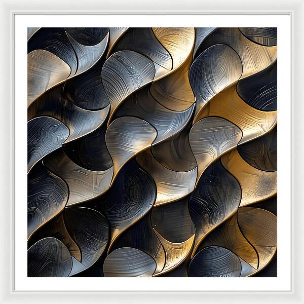 Gilded Waves - Framed Print