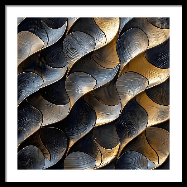 Gilded Waves - Framed Print