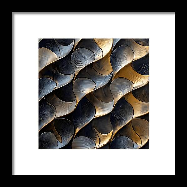Gilded Waves - Framed Print