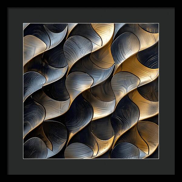 Gilded Waves - Framed Print