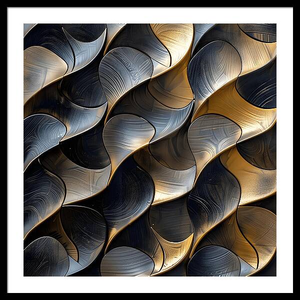 Gilded Waves - Framed Print