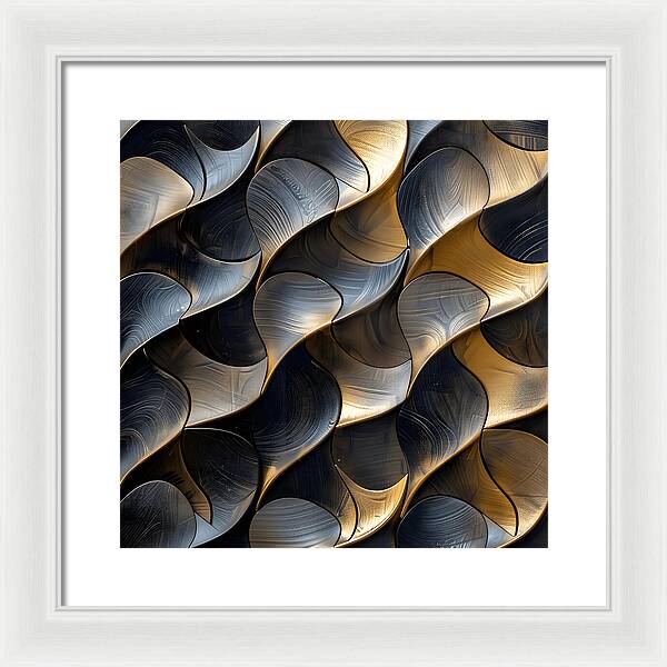 Gilded Waves - Framed Print