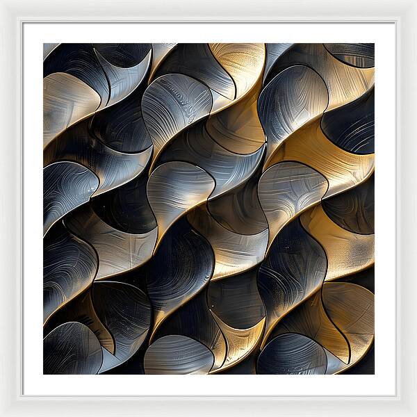 Gilded Waves - Framed Print