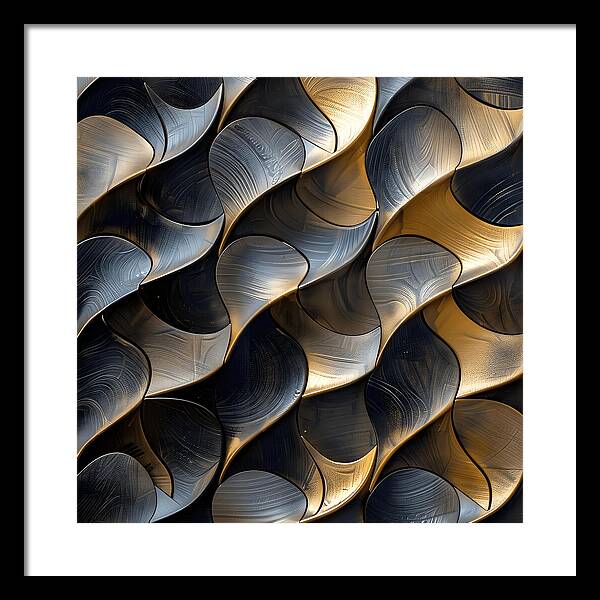 Gilded Waves - Framed Print
