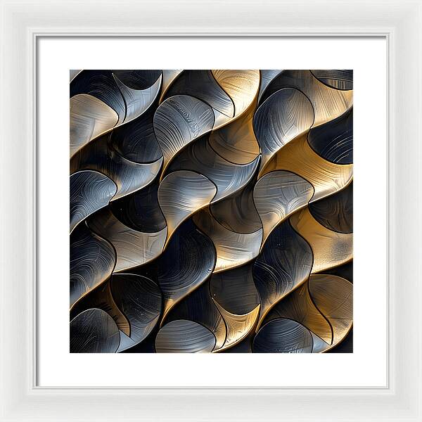 Gilded Waves - Framed Print