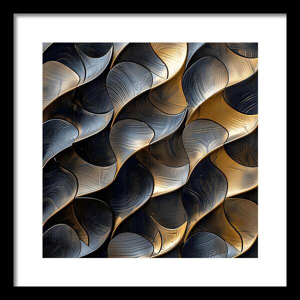 Gilded Waves - Framed Print