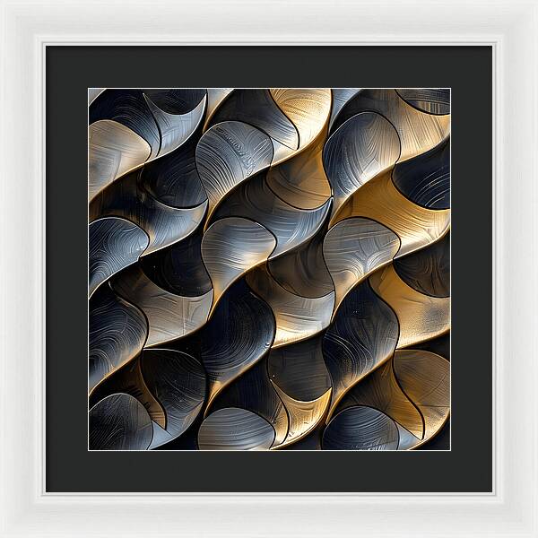 Gilded Waves - Framed Print