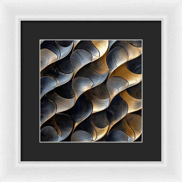 Gilded Waves - Framed Print