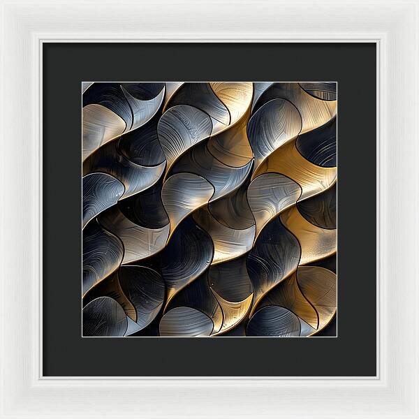 Gilded Waves - Framed Print