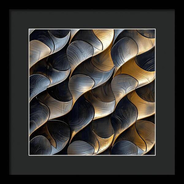 Gilded Waves - Framed Print