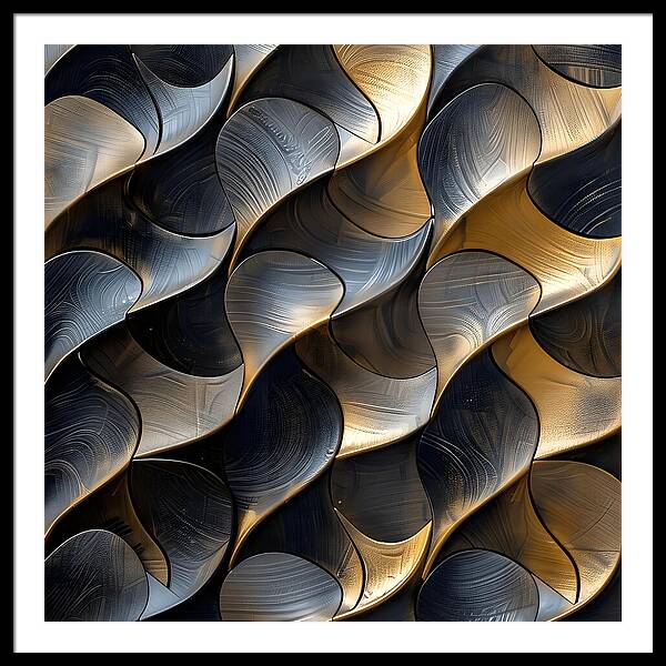 Gilded Waves - Framed Print