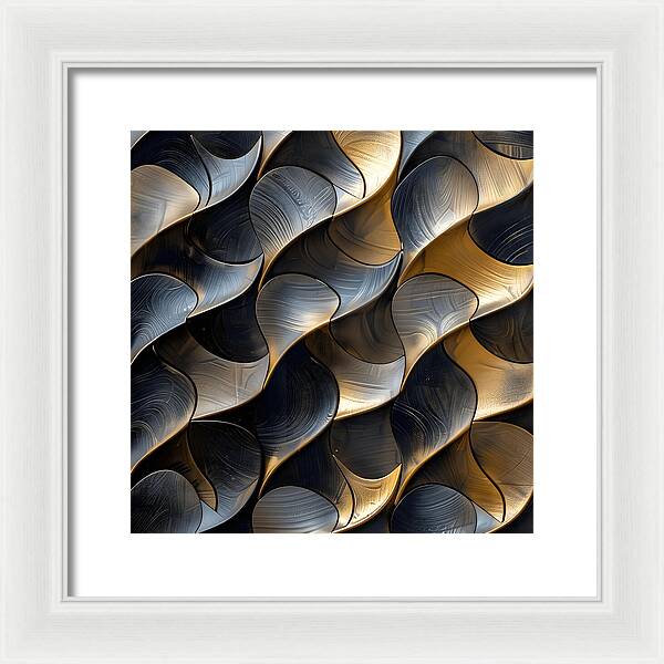 Gilded Waves - Framed Print