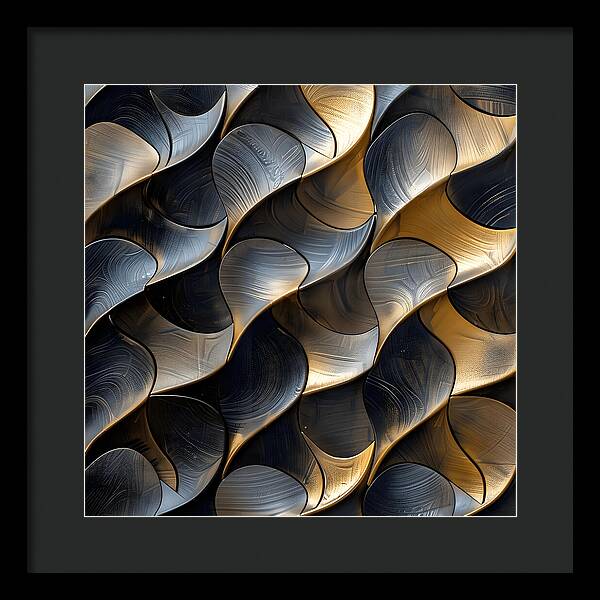 Gilded Waves - Framed Print