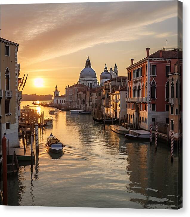 Golden Canals - Canvas Print