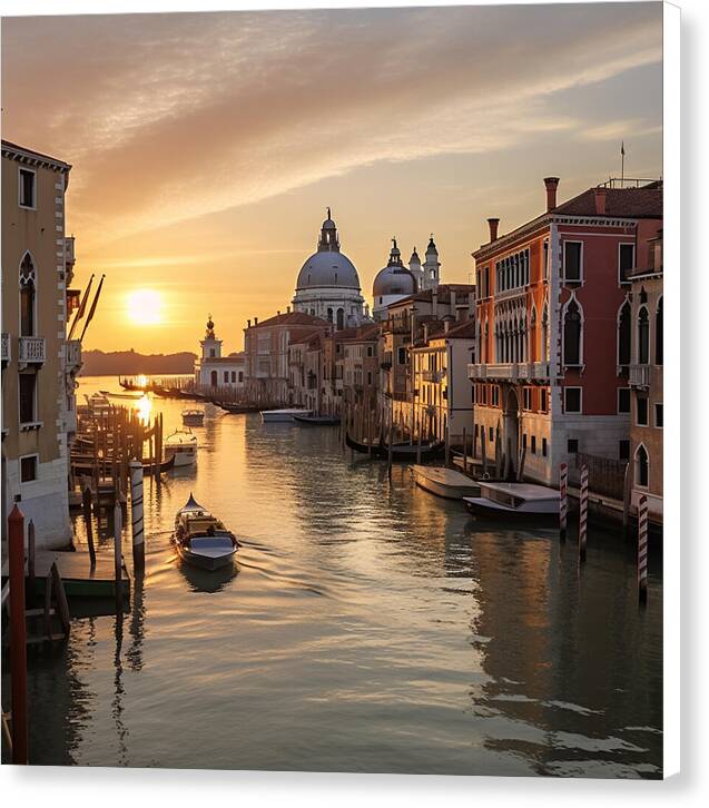 Golden Canals - Canvas Print