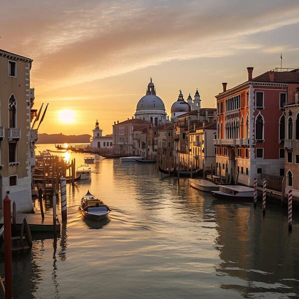 Golden Canals - Art Print