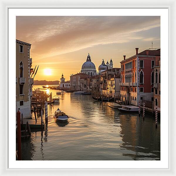 Golden Canals - Framed Print