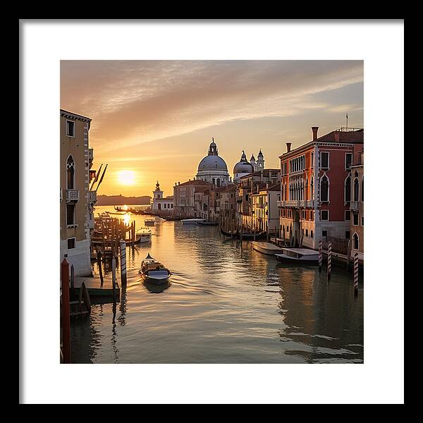 Golden Canals - Framed Print