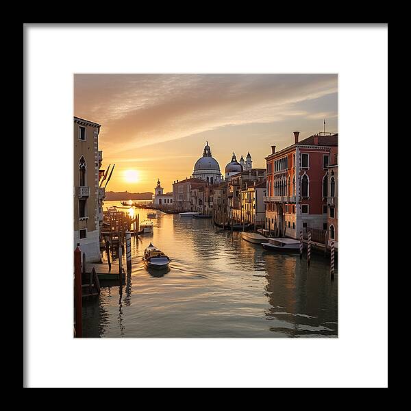 Golden Canals - Framed Print