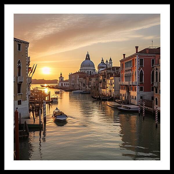 Golden Canals - Framed Print
