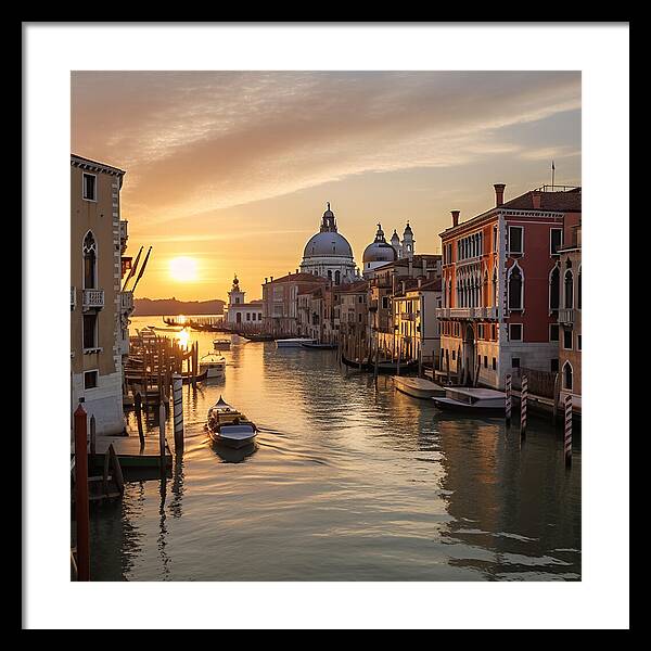 Golden Canals - Framed Print