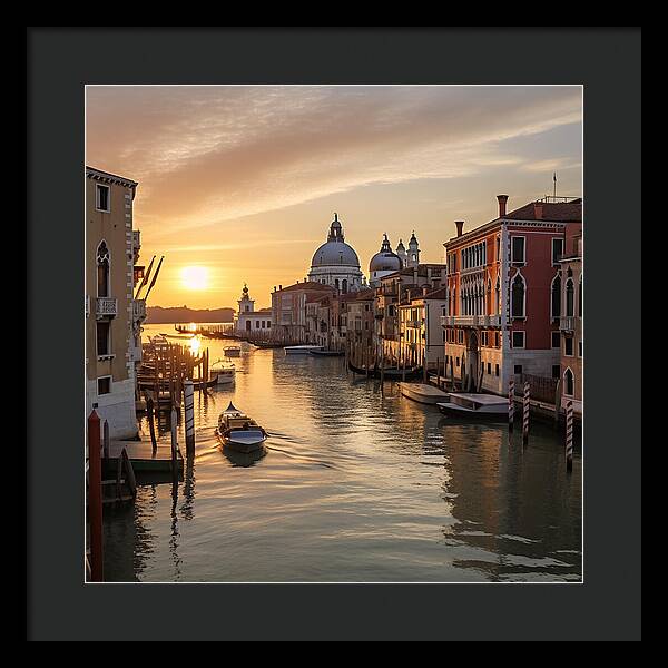 Golden Canals - Framed Print