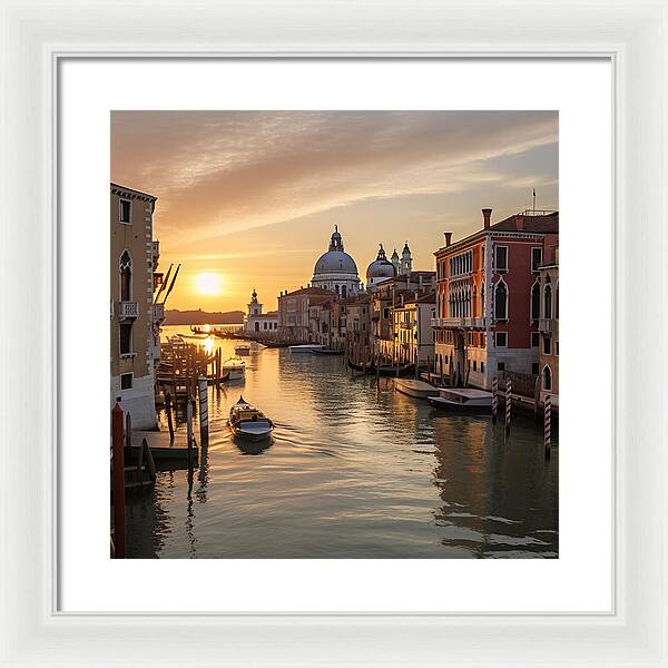 Golden Canals - Framed Print