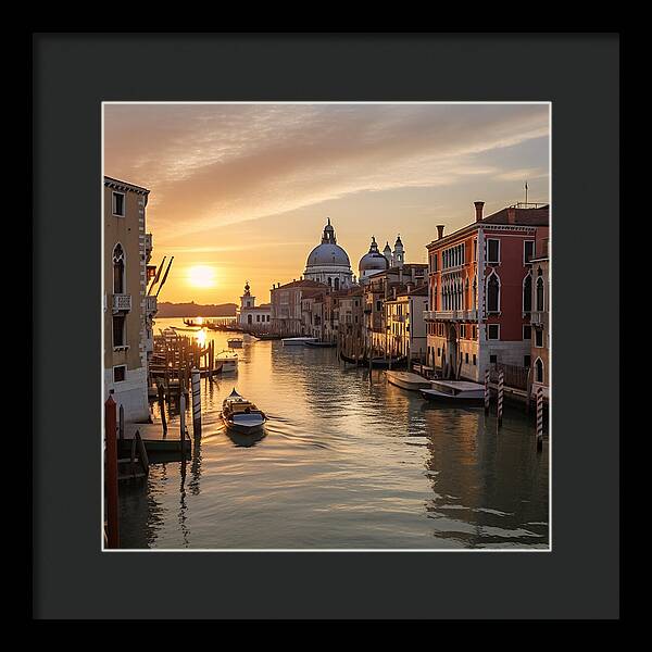 Golden Canals - Framed Print