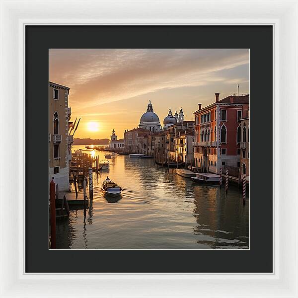 Golden Canals - Framed Print