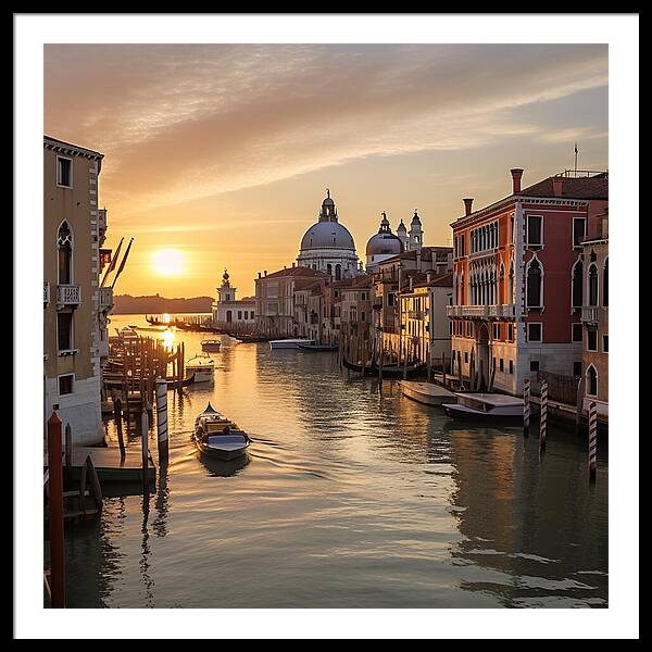 Golden Canals - Framed Print