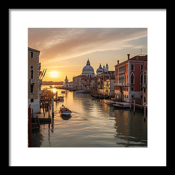 Golden Canals - Framed Print