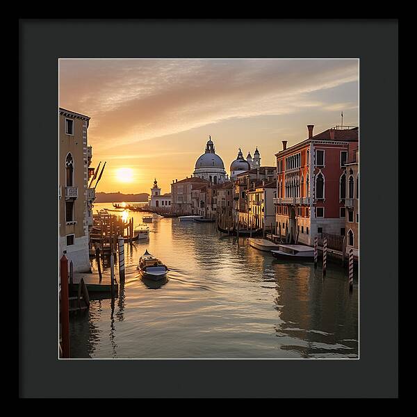 Golden Canals - Framed Print