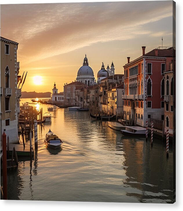 Golden Canals - Acrylic Print